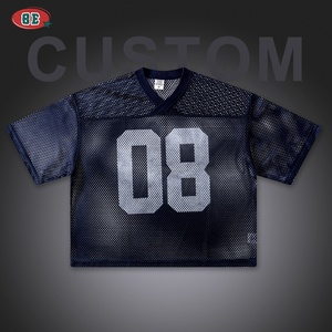 Fabricantes de camisetas vintage Camiseta de malla deportiva de fútbol de secado rápido Camiseta de calle de poliéster 100% de alta calidad de gran tamaño - Product Image 1