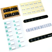 Étiquette adhésive transparente personnalisée OEM pour panneau PET, imprimée en sérigraphie, pour contrôle électronique, PC, caméras résistantes à l'huile, écouteurs
