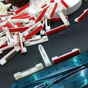 SINRONG adhesivo blanco <span class=keywords><strong>Pin</strong></span> DE SEGURIDAD etiqueta de nombre trasero broches de joyería de aleación para niños para bodas regalos fiestas compromisos - Product Image 3