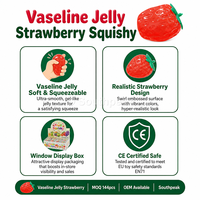 Southpeak Toy Vaseline Jelly Strawberry Squishy Slow Rising Fidget Toy Stress Relief CE EN71 Window Box Squishy Factory OEM WS