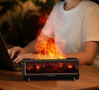 Nouveau Diffuseur d'Arômes Flamme Unique pour la Maison, Humidificateur Ultrasonique Effet Cheminée, Machine d'Aromathérapie à Huiles Essentielles