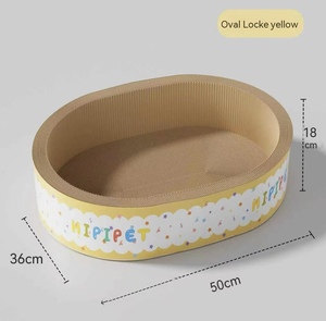 Modernes Katzen-Kratzbrett und Bett in Einem Großes Schalenförmiges Design Umweltfreundliches Wellpapier Langlebiges Katzenspielzeug & Zubehör - Product Image 3