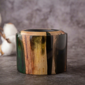 Brûleur d'encens en résine parfumée pour la maison et le jardin, brûleur d'encens en bois, porte-encens en résine fini en bois découpé au laser - Product Image 1