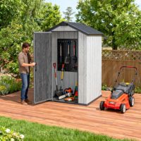 Abri de jardin Kenda 8*10 pieds avec garantie de 10 ans, résistant aux typhons de niveau 11, sans entretien