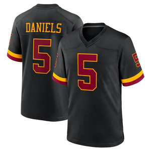 Hoogwaardige gestikte Washington shirts # 5 Jayden Daniels # 52 Stijlen Home Maroon Game Voetbaluniform Groothandel Herenkleding - Product Image 5
