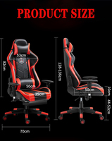 Chaise de Gaming ergonomique pivotante à LED rvb, en cuir PU, fauteuil de bureau ou pour ordinateur, bon marché, avec repose-pieds et Massage, pour jeux vidéo