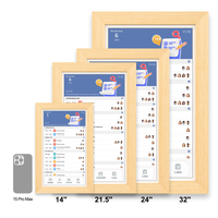 Layar perencana Digital Android 14, layar kalender keluarga Adve 21.5 24 32 inci putih pintar tampilan kalender dinding Digital