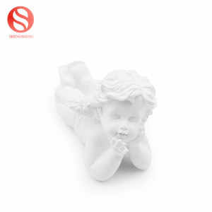 Adorno de poliresina para el hogar, adorno de querubín para arrodillarse, estatuilla de Ángel de resina - Product Image 3