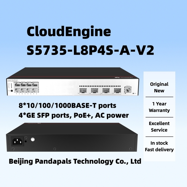 HUA WEI CloudEngine S5735-L8P4S-A-V2 8 * Port Gigabit 124W PoE 4 * SFP Managed L3 Enterprise Network Switch
