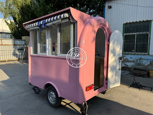 Remolque de Comida Rápida KN-220H 2026 de 2.2m de Largo, Color Rosa, Quiosco de <span class=keywords><strong>Hot</strong></span> Dogs, Carrito de Venta de Sándwiches - Product Image 3
