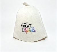 Chapeau de sauna en feutre 100% laine, broderie de lettres colorées amusantes, résistant à la chaleur, prévient les dommages aux cheveux, accessoire de bain spa
