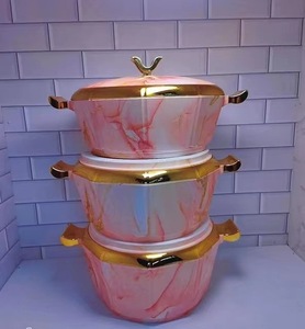 Thực phẩm lưu trữ Container 3 cái Set ABS + thép không gỉ sang trọng thịt hầm cookwares tự chọn thực phẩm ấm hơn Bộ - Product Image 4