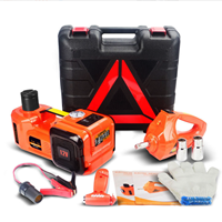 Cric hydraulique électrique 5T avec ensemble de clés de pompe à air de changement de pneu de voiture à double fonction 12V pour trousse à outils tout-terrain