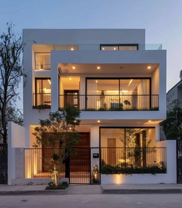 Villa de luxe à faible hauteur, petite et bon marché, avec 4 chambres, isolée thermiquement, maison modulaire moderne pour appartement, chalet préfabriqué - Product Image 1