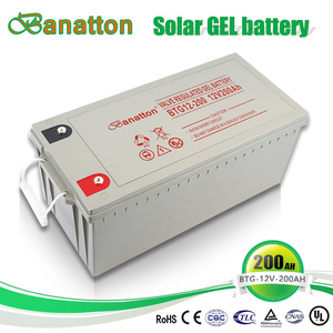 Banatton di Fabbrica Su Misura Oem Profonda del Ciclo di Energia Solare 12V 200Ah Piombo Gel di Acido Ricaricabile Batteria di Accumulatori Bateria <span class=keywords><strong>Aki</strong></span> - Product Image 2