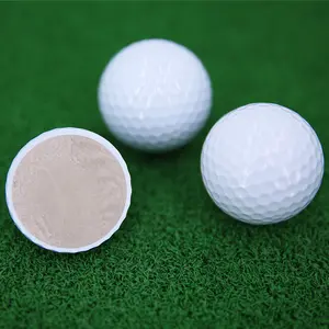 Material composto surlyn plástico leve oem, camada dupla, torneio de esporte ao ar livre, jogo de golfe, praticando, bola