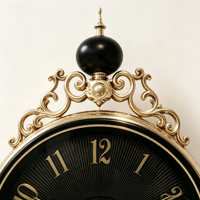 Horloge murale vintage de luxe avec pendule - Décoration moderne de luxe légère pour salon, entrée, horloge murale silencieuse sans tic-tac