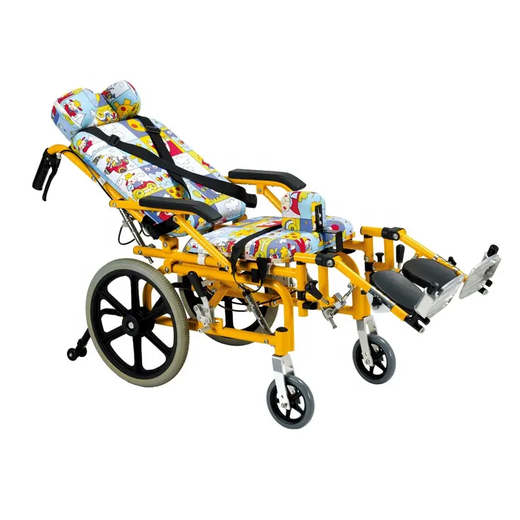 Cadeira de roda dobrável portátil ajustável, cadeira que ajuda a mover o paciente CY-WH3
