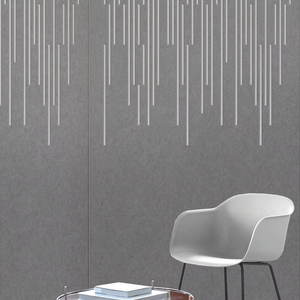 Panneaux acoustiques en feutre polyester PET gris clair de haute qualité, design personnalisé, absorption acoustique - Product Image 2