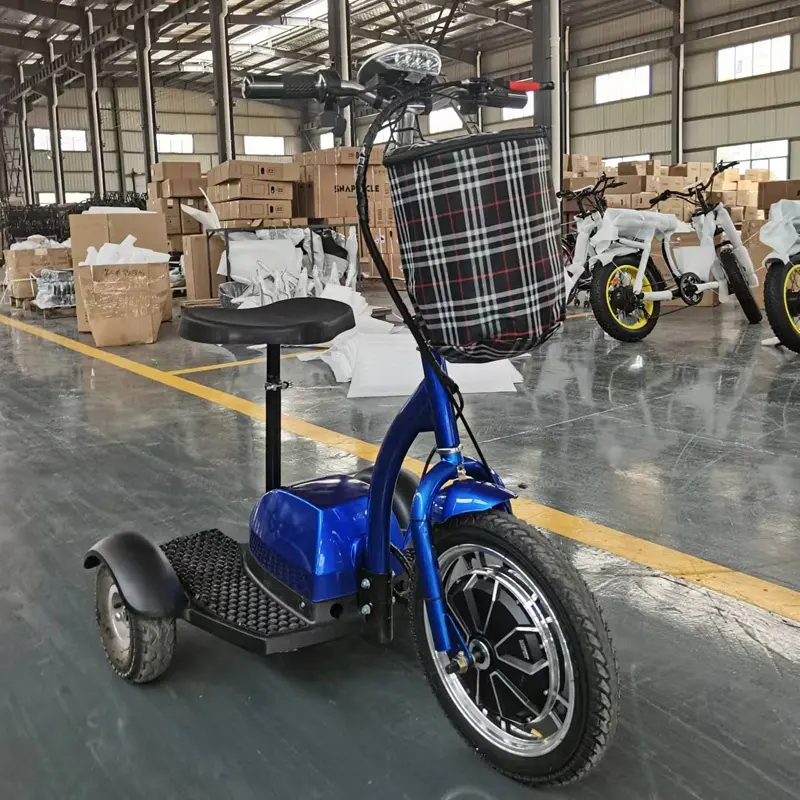 Franfun Licht Gewicht 350W 36V 3 Wiel Motor Scooters Voor Volwassenen Elektrische Driewieler Fiets