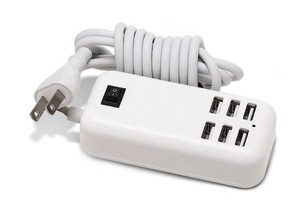 6 puertos USB cargador de teléfono HUB 30W 6A escritorio UE/EE. UU. Enchufe enchufe de pared extensión de carga adaptador de corriente para <span class=keywords><strong>iPhone</strong></span> 12 Pro - Product Image 2