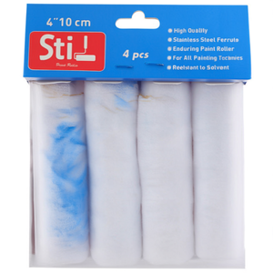 Rouleaux de peinture STI, 4 pièces, 10 cm, housses de remplacement en acrylique pour mini-rouleaux à doigts - Product Image 1