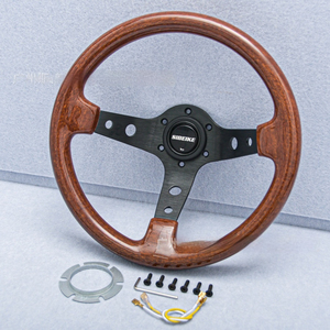 Volante Deportivo Clásico JDM Original de Gamuza Vintage de 3 Radios y 14 Pulgadas (350 mm), Volante Deportivo Universal Plano DHSMT para Automóvil - Product Image 2