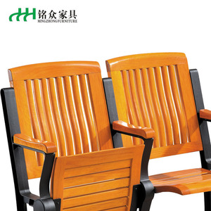 Sillas de aula Mingzhong de madera con asientos en fila y reposabrazos para escuela LH-399 - Product Image 4