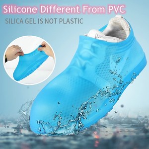 Couvre-chaussures imperméables antidérapants pour hommes et femmes, bottes de pluie réutilisables pour l'extérieur, le cyclisme, la randonnée, le travail, la pêche - Product Image 3