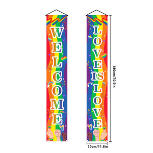 Decorazioni per il Mese della Festa dell'Orgoglio: Striscione Arcobaleno, Insegna per Porta d'Ingresso LGBT, Ornamenti per Feste - Product Image 3