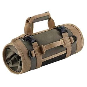 Sac à outils robuste, sac de rangement portable de grande capacité avec deux poches zippées détachables pour hommes et femmes. - Product Image 2