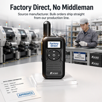 XUNLIBAO D8 Produsen OEM ODM Logo Kustom 67.5g USB Type-C Baterai Lepas Pasang Mini 4G LTE PoC Radio Walkie Talkie