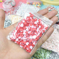 Mu'wu 10G Nouvelles tranches de pâte polymère souple écologiques à motifs de dessins animés, accessoires DIY pour slime, boue cristalline, garniture moelleuse et autocollants d'art pour ongles