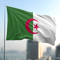 Drapeaux de poche algériens imprimés numériquement en gros 14*21cm 20*30cm Jeu de sports de plein air Événements électoraux faits