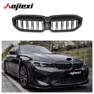 Parrilla de listón doble de fibra de carbono de alta calidad para <span class=keywords><strong>BMW</strong></span> Serie 3 G20 G21 LCI M340i <span class=keywords><strong>2023</strong></span> + Kit de carrocería de ventilación de aire de riñón de parachoques delantero - Product Image 1