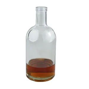 Fabriek Groothandel Transparante Whisky Wodka Glazen Flessen Kunnen Worden Aangepast Vorm En Coating Midas Wijnfles