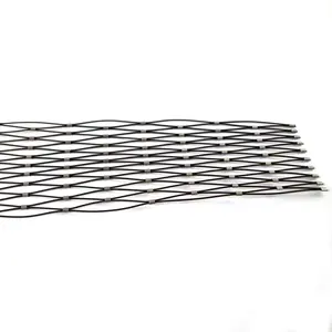 Großhandel hochwertige flexible Edelstahl schwarz Kabel Mesh für Balustrade und Balkon