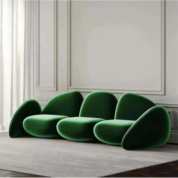 Spécial créatif design unique velours vert moderne italie canapé design canapé 2023 nouveau mavimatt meubles pierre lithos canapé