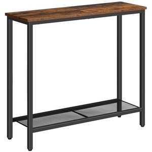 Acacia gỗ hẹp giao diện điều khiển bảng, gỗ nhỏ lối vào bảng với kệ, 2 tầng gỗ mỏng sofa bên bảng cho hành lang phòng khách - Product Image 1