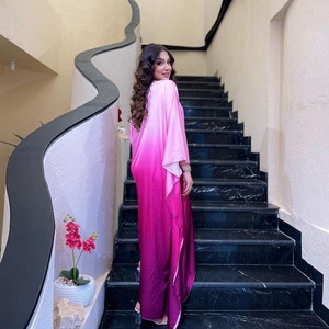 Mode <span class=keywords><strong>Satin</strong></span> Élégant <span class=keywords><strong>Djellaba</strong></span> Musulman Modeste Robe Dubaï Manches Chauve-Souris Abaya Robe Brillante Abaya Dubaï Turquie Islam Maxi Robe - Product Image 4