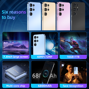 S24 siêu 6G 128G chất lượng cao <span class=keywords><strong>Android</strong></span> 13 điện thoại thông minh 6.5 inch hiển thị Dual Sim 5MP + 16MP máy ảnh MTK Bộ vi xử lý 3G/4G/LTE - Product Image 2