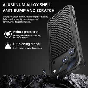 Nouvelle conception pour iPhone 17 17 Pro 17 Pro Max 17 Air étui à motif en Fiber de carbone magnétique antichoc anti-chute étui de téléphone portable - Product Image 6