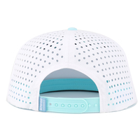 Casquettes Snapback en nylon non structurées à 5 panneaux, personnalisées, de haute qualité, séchage rapide, avec logo imprimé par sublimation et cordon