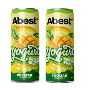 Boisson à la fraise Abest avec boba éclatant et yaourt 320 ml OEM ODM Marque privée du Vietnam Prêt à boire Bubble Tea - Product Image 2