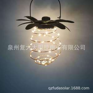 Lámpara Solar con Forma de Piña, LED, para Interiores y Exteriores, Decoración de Jardín Colgante, IP65, Impermeable - Product Image 4