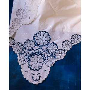 Juego de Sábanas de Lino con Borde de Crochet, 3 Piezas, Tamaño Super King, Sábanas Planas y Ajustables para Dormitorio, Hotel u Hospital - Product Image 3