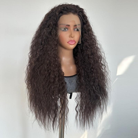 En stock – Perruque Lace Front 13x4 en fibre synthétique premium, résistante à la chaleur, sans colle, pour femmes