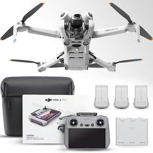 Dron Plegable <span class=keywords><strong>DJI</strong></span> <span class=keywords><strong>Mini</strong></span> 4 Pro 4K HDR con Control Remoto RC 2 (con Pantalla) Fly More <span class=keywords><strong>Combo</strong></span> Plus - Product Image 1