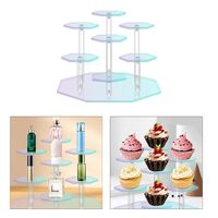 Présentoir acrylique coloré, pour figurines à collectionner et accessoires de bijoux, rehausseur décoratif à plusieurs niveaux pour présentoirs