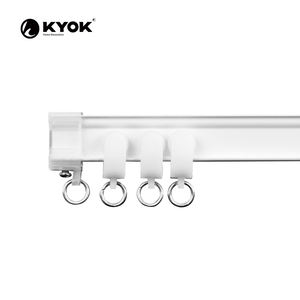 Juego de Rieles para Cortinas Metálicos Flexibles KYOK para Ventanas Redondas y Divisiones Curvas, Polea Digital para Baño y Balcón - Product Image 2